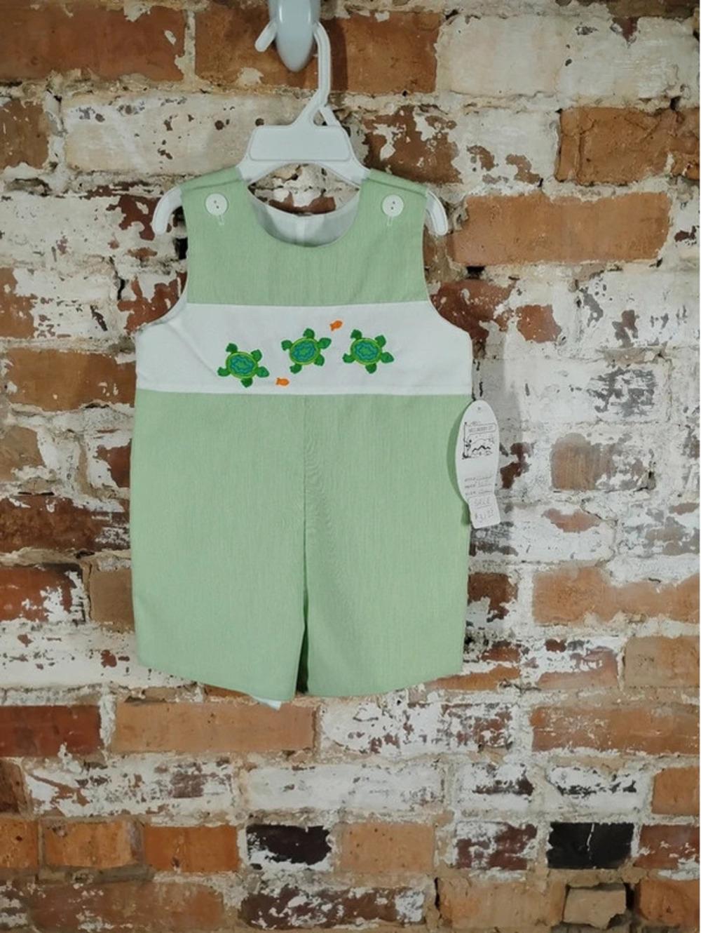 Mulberry St. Boys 24M NWT Green Turtle Sunsuit